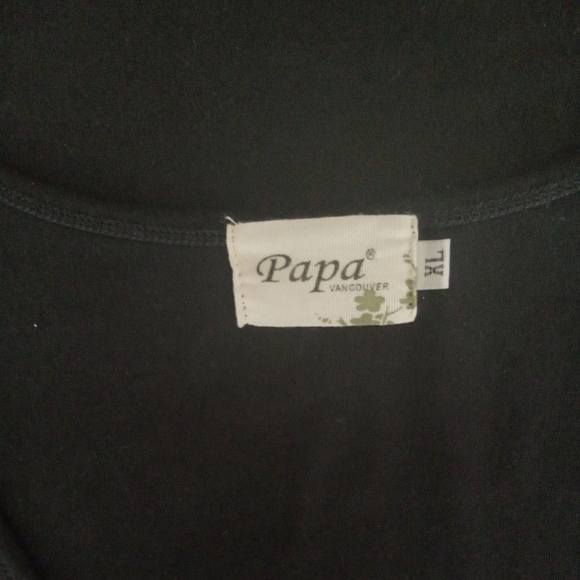 New Papa Black Bamboo Sleeveless Top XL - Picture 3 of 5